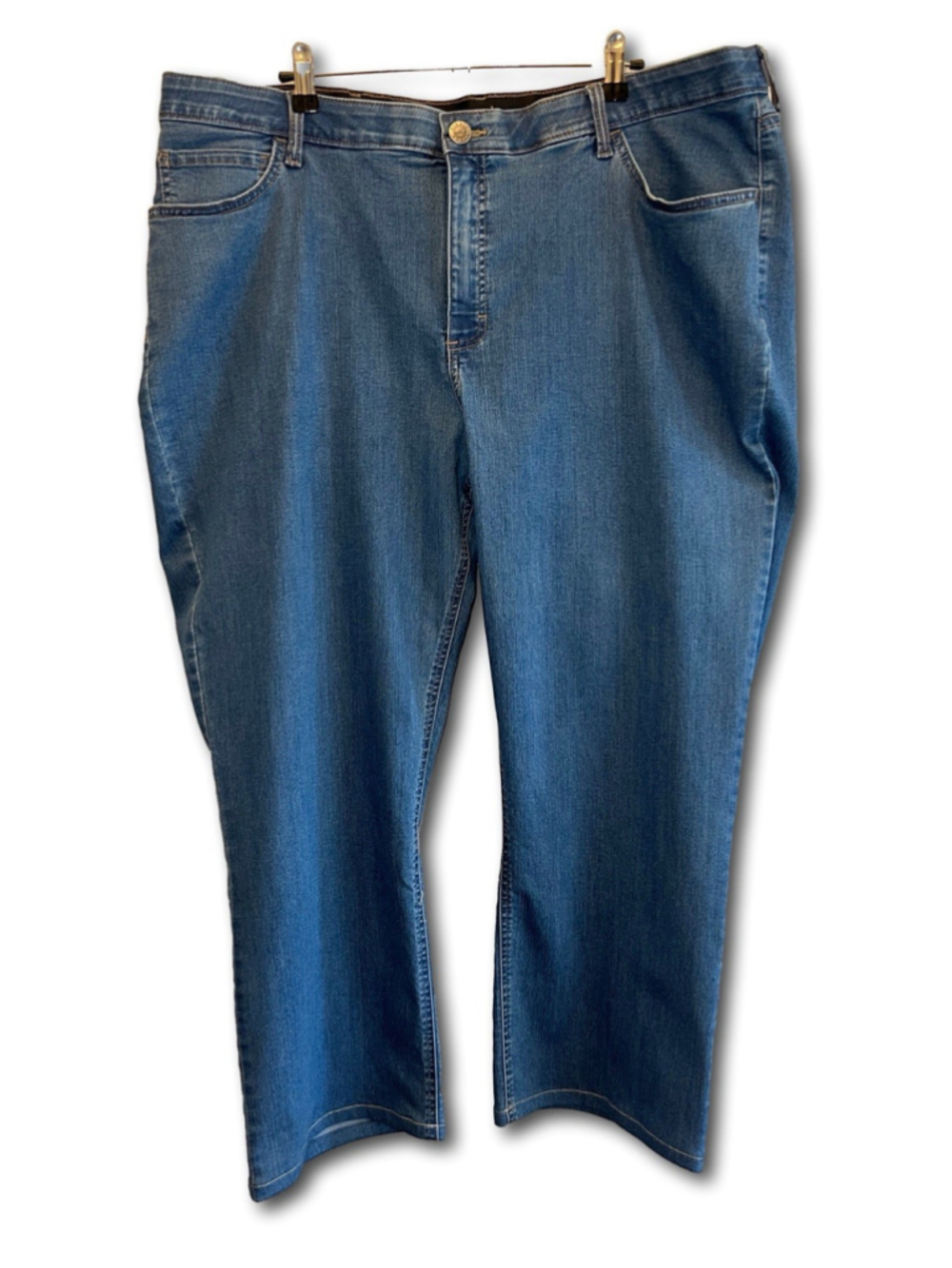 Riders by Lee Denim Women's Plus Size 22W/M No Gap Waistband Straight Leg Jean